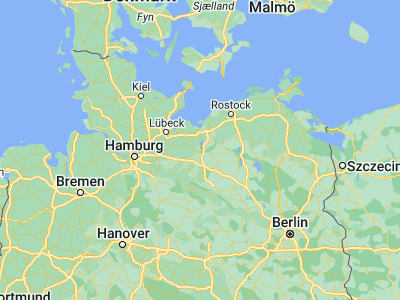 Map showing location of Schwerin (53.62937, 11.41316)