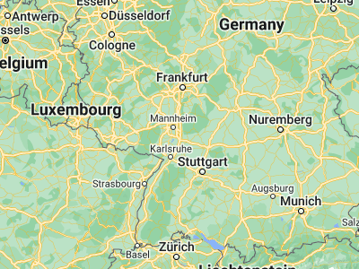 Map showing location of Schwetzingen (49.38217, 8.5823)