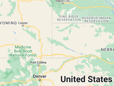 Map showing location of Scottsbluff (41.86663, -103.66717)