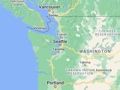 Map showing location of Seattle (47.60621, -122.33207)