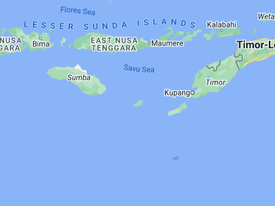 Map showing location of Seba (-10.4933, 121.8393)