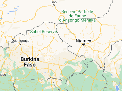 Map showing location of Sebba (13.43641, 0.53044)