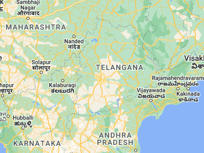 Map showing location of Secunderabad (17.50427, 78.54263)