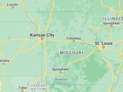 Map showing location of Sedalia (38.70446, -93.22826)