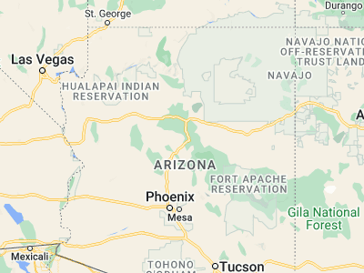 Map showing location of Sedona (34.86974, -111.76099)