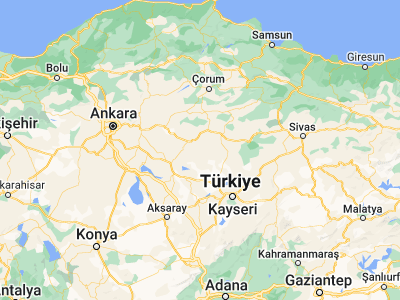 Map showing location of Şefaatli (39.5043, 34.7563)