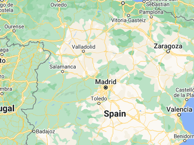 Map showing location of Segovia (40.95, -4.11667)