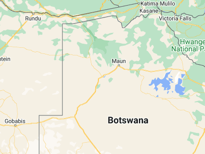 Map showing location of Sehithwa (-20.46667, 22.71667)