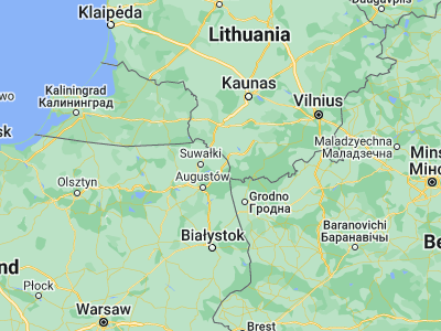 Map showing location of Sejny (54.10802, 23.34698)