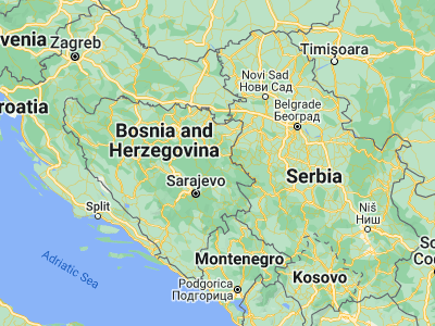 Map showing location of Šekovići (44.29896, 18.85532)