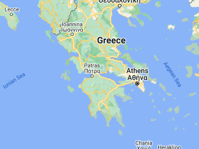 Map showing location of Selianítika (38.28333, 22.03333)