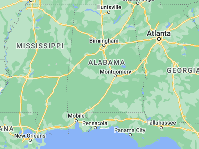 Map showing location of Selma (32.40736, -87.0211)