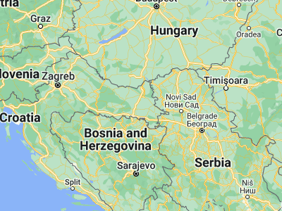 Map showing location of Semeljci (45.36056, 18.54361)