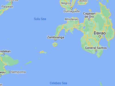 Map showing location of Semut (6.66361, 122.21889)