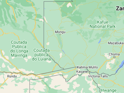 Map showing location of Senanga (-16.11667, 23.26667)