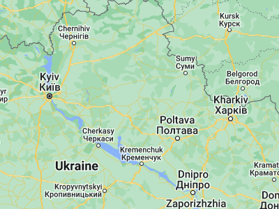 Map showing location of Sencha (50.25482, 33.34602)