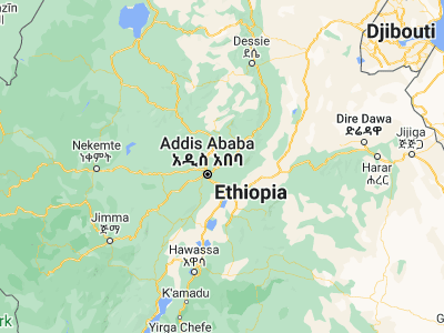 Map showing location of Sendafa (9.15, 39.03333)