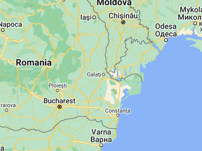 Map showing location of Şendreni (45.4, 27.91667)