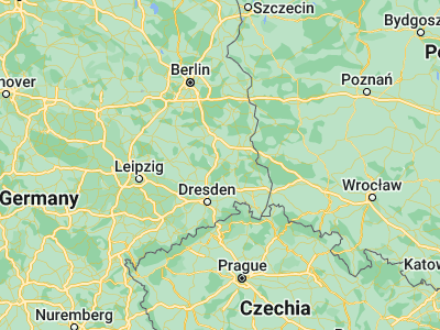 Map showing location of Senftenberg (51.52517, 14.00164)