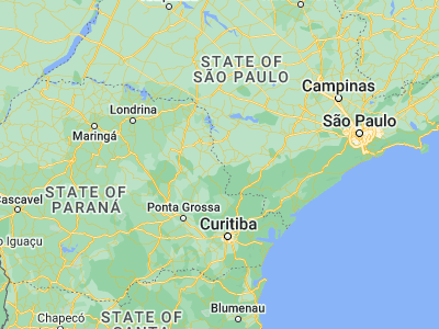 Map showing location of Sengés (-24.11278, -49.46361)