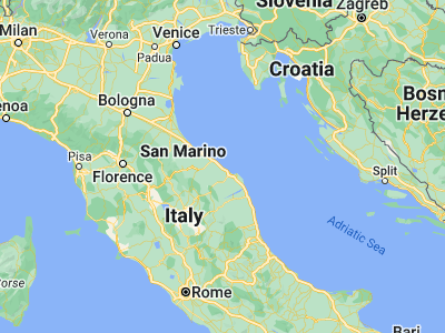 Map showing location of Senigallia (43.70926, 13.21667)