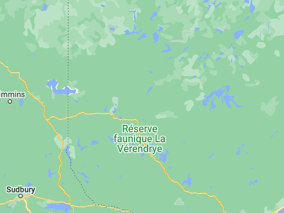 Map showing location of Senneterre (48.38349, -77.23275)