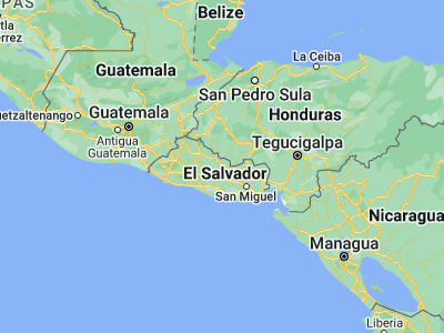 Map showing location of Sensuntepeque (13.86667, -88.63333)