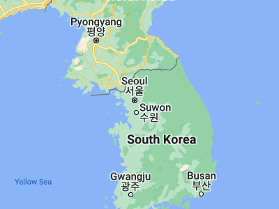 Map showing location of Seongnam (37.43861, 127.13778)