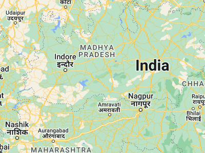Map showing location of Seonī Mālwā (22.45, 77.46667)