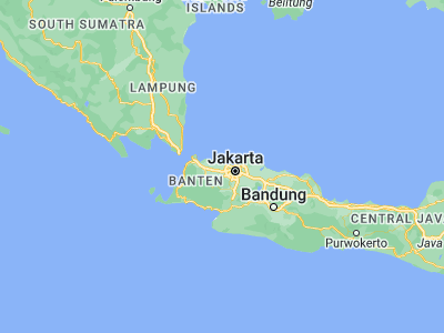Map showing location of Sepatan (-6.11889, 106.575)