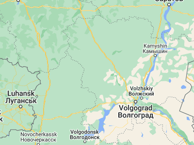 Map showing location of Serafimovich (49.5786, 42.736)