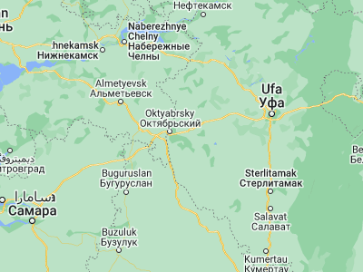 Map showing location of Serafimovskiy (54.42408, 53.7964)