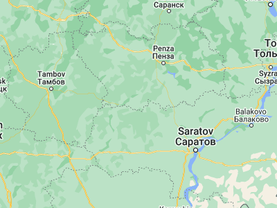 Map showing location of Serdobsk (52.45861, 44.21689)
