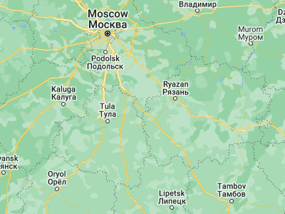 Map showing location of Serebryanyye Prudy (54.46923, 38.72095)