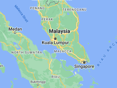Map showing location of Seremban (2.7297, 101.9381)