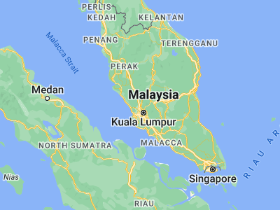 Map showing location of Serendah (3.3646, 101.6041)