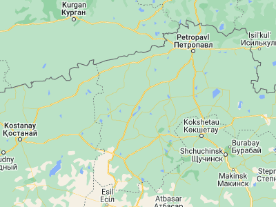 Map showing location of Sergeyevka (53.88261, 67.41534)