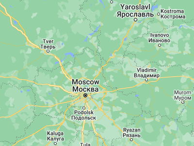 Map showing location of Sergiyev Posad (56.3, 38.13333)