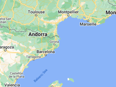 Map showing location of Serra de Daró (42.02877, 3.07222)