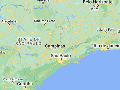 Map showing location of Serra Negra (-22.61222, -46.70056)