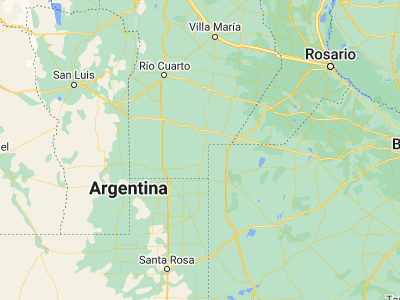 Map showing location of Serrano (-34.46971, -63.53842)