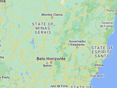 Map showing location of Serro (-18.60472, -43.37944)