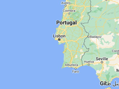 Map showing location of Sesimbra (38.44451, -9.10149)