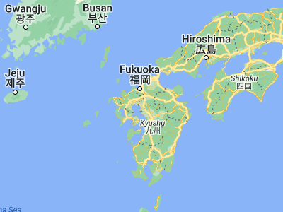 Map showing location of Setaka (33.15, 130.46667)