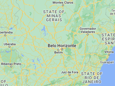 Map showing location of Sete Lagoas (-19.46583, -44.24667)