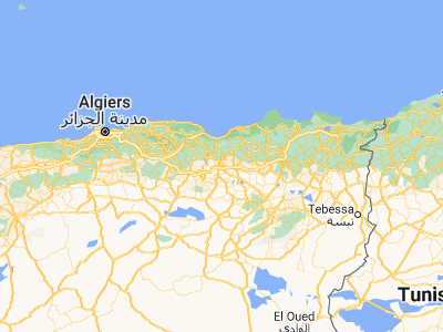 Map showing location of Sétif (36.19112, 5.41373)