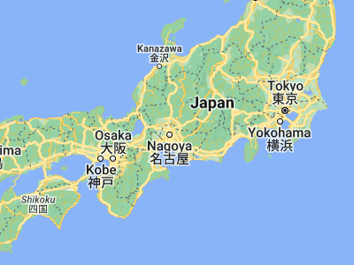 Map showing location of Seto (35.23333, 137.1)