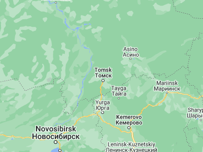 Map showing location of Seversk (56.60056, 84.88639)