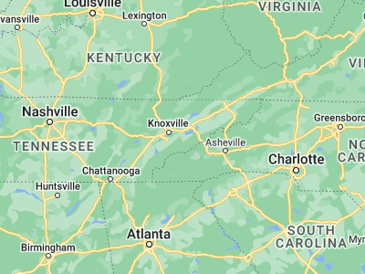 Map showing location of Sevierville (35.86815, -83.56184)