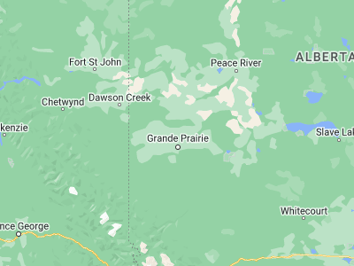 Map showing location of Sexsmith (55.34998, -118.78602)